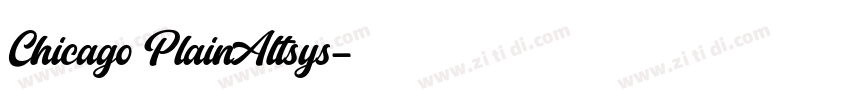 Chicago PlainAltsys字体转换